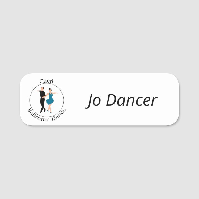 Badge nominatif positionné de danse de salle de (Devant)