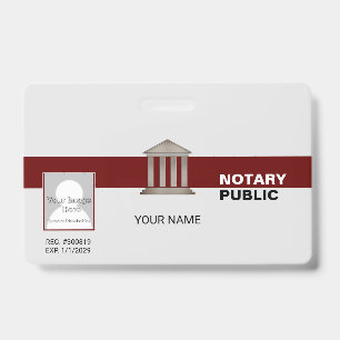 Badge Notaire Public