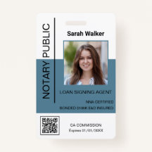 Notaire Public ID photo employé bureau bleu poussi