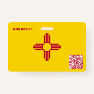 Badge NOUVEAU MEXIQUE - ID enfant - Arrière - plan du dr