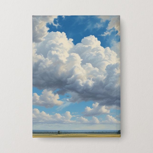 Badge Nuages blancs et ciel bleu clair (Recto)