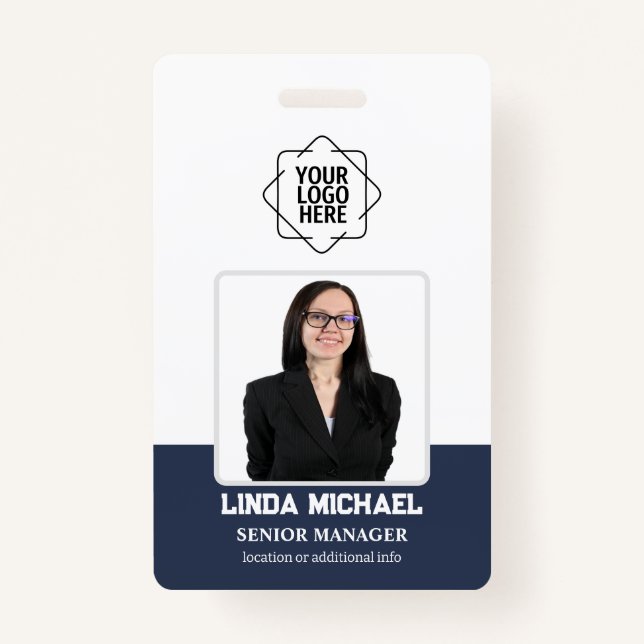 Badge Numéro de photo de l'employé Insigne de sécurité d (Devant)