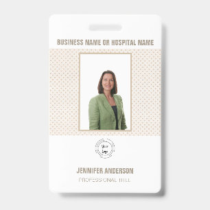 Badge Numéro de photo de l'hôpital ou de l'entreprise av