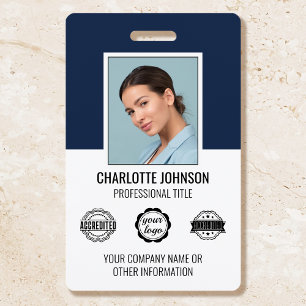 Badge Numéro d'entreprise de l'employé moderne Sécurité