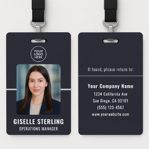 Badge Numéro d'étiquette du nom photo de l'employé de l'