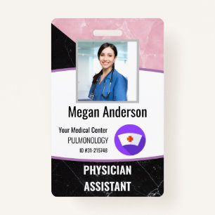 Badge Numéro photo de l'employé de l'hôpital en marbre p