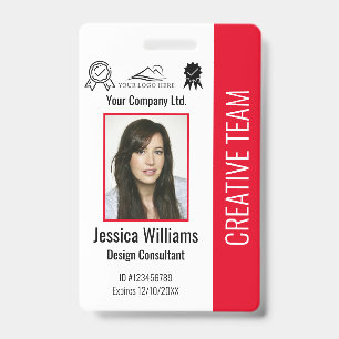 Badge Numéro photo de l'employé personnalisé Sécurité de