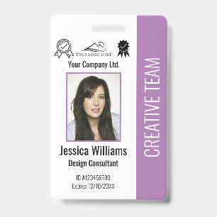Badge Numéro photo de l'employé personnalisé Sécurité de