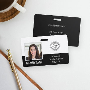 Badge Numéro photo de l'employé personnalisé Sécurité de
