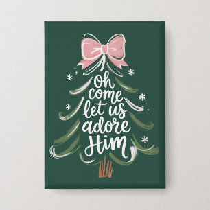 Badge Ô venez adorons-Le chrétien Noël religieux