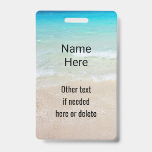 Badge Ocean Water Beach Scène Personnalisée
