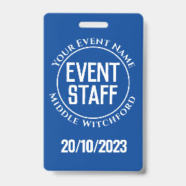 Badge officiel du personnel d'un festival ou d'un