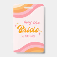 Offrez un verre à la mariée Groovy Rose et Orange