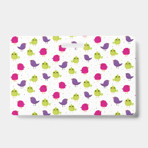 Badge Oiseaux colorés mignons