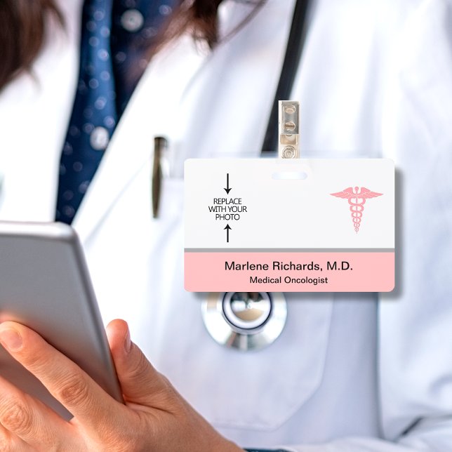 Badge Oncologiste Médicale Cancer Modèle de photo (Créateur téléchargé)