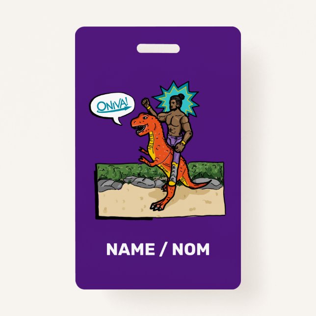 Badge ONIVA ! Dino Lutteur (Devant)