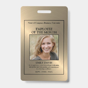Badge Or/Phto personalisée - Prix employé