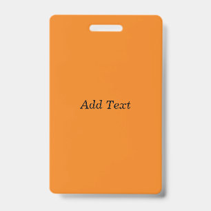 Badge Orange Créez Votre Propre Ajoutez Texte Personnali