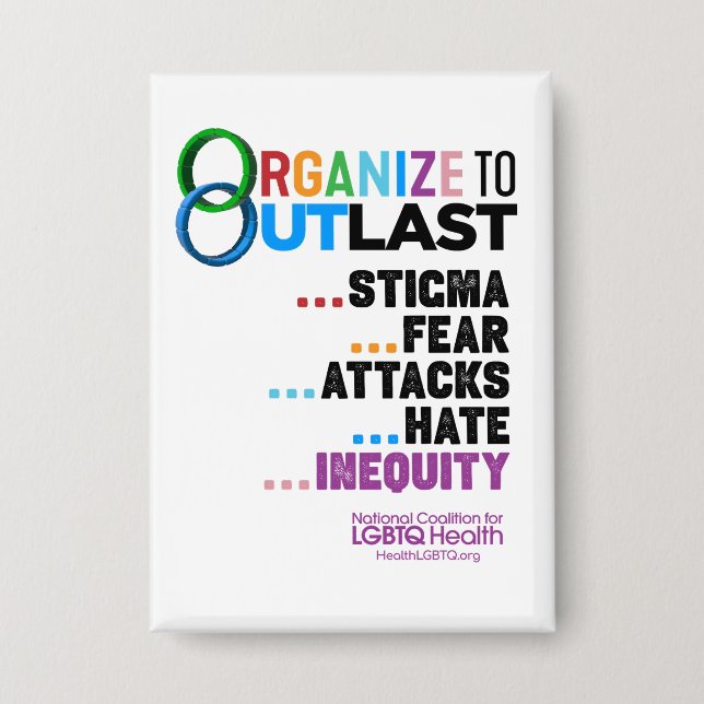 Badge Organize to Outlast Button (Recto)