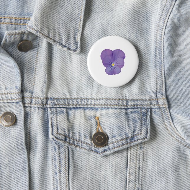 Badge Pansy Flower Pin (En situation)