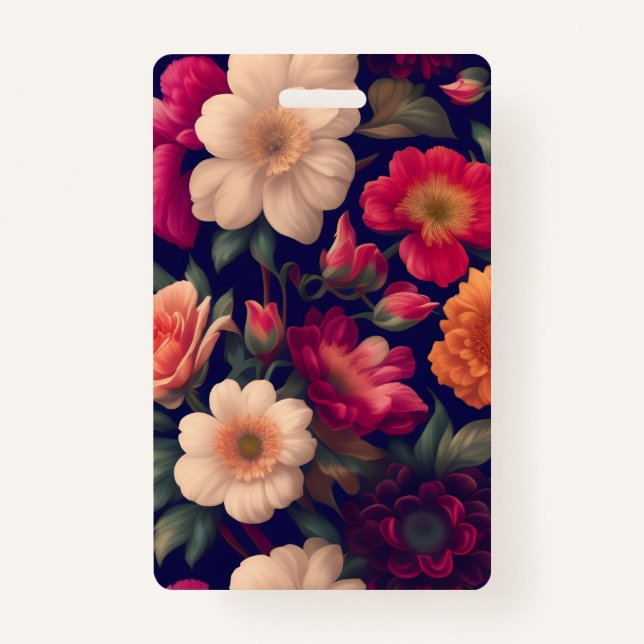 Badge Papier peint à motifs floraux (Devant)