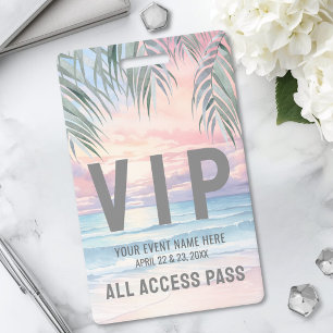 Badge Pass Accès Illimité Événement VIP