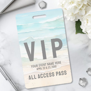 Badge Pass Accès Illimité Événement VIP