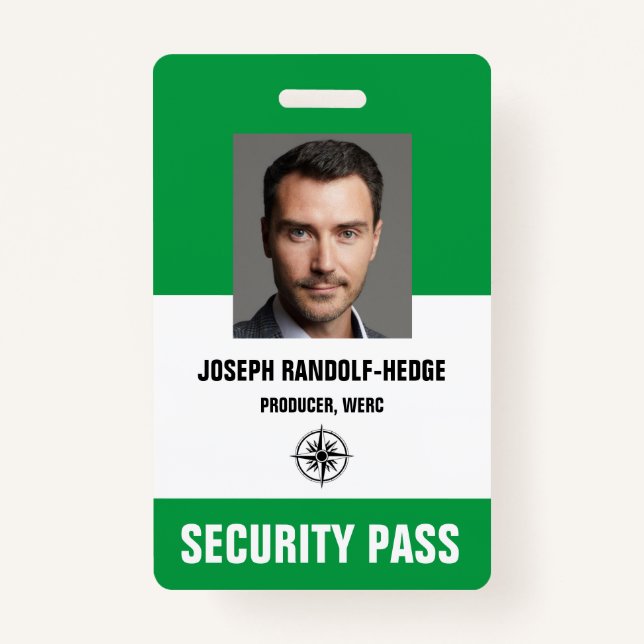 Badge PASSE DE SÉCURITÉ - Insigne D.I. photo (Devant)