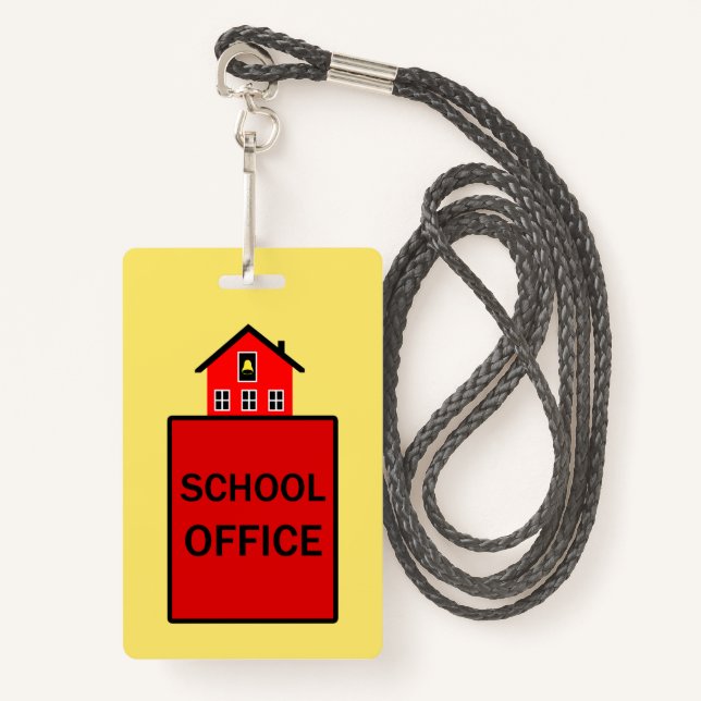 Badge Passe-Hall du bureau scolaire (Devant avec lanière)