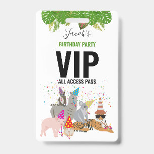 Badge Passe personnalisé pour une fête d'anniversaire Sa