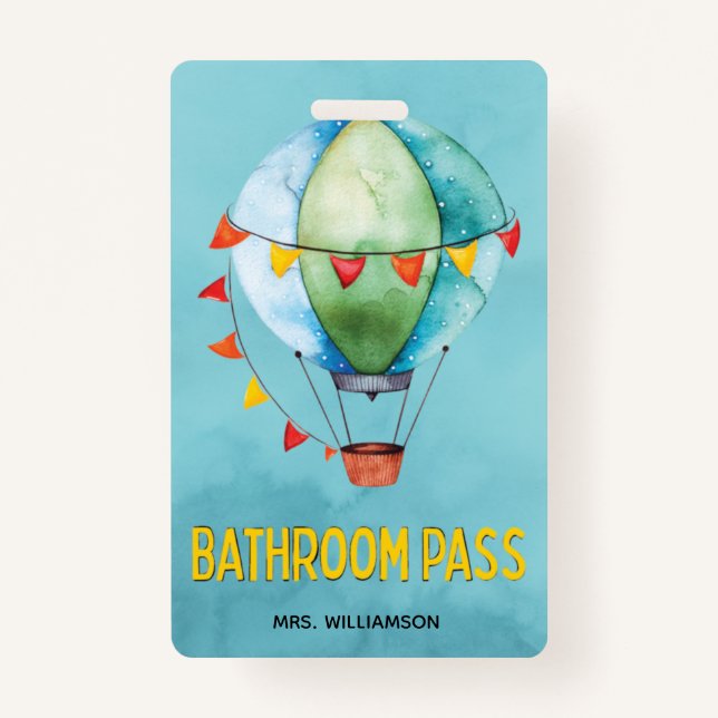 Badge Passe salle de bain de l'école scolaire (Devant)
