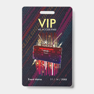 Badge Passe VIP personnalisé avec fibre sombre pour évén