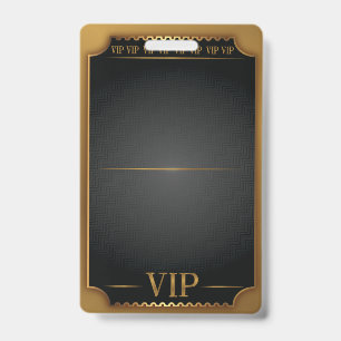 Badge Passe VIP TOUT ACCÈS Or personnalisable