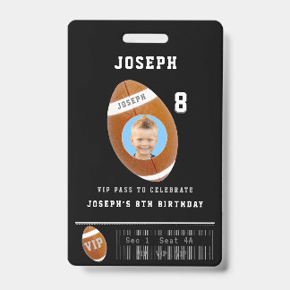 Badge Passeport de football VIP Photo personnalisée Anni
