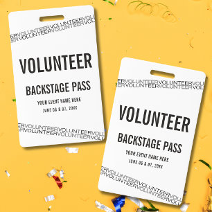 Badge Passeport tout accès pour bénévole au concert Whit