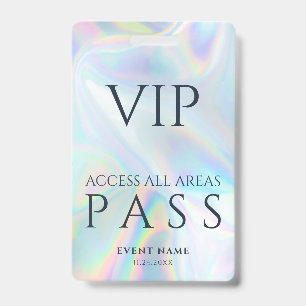 Badge Passeport tout accès VIP Affaires Logo Holographiq