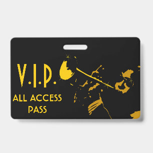 Badge Passeport Tout Accès VIP pour Événement Musical