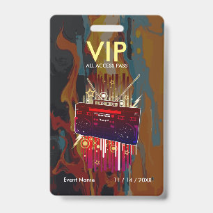 Badge Passeport VIP personnalisé pour la coulée de peint