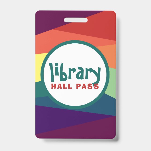 Badge Passes Rainbow Hall pour les enseignants de l'écol (Avant)