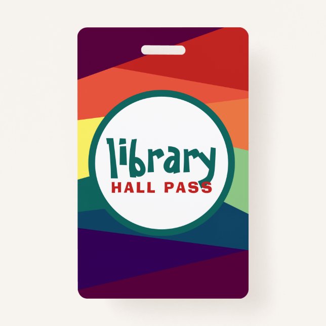 Badge Passes Rainbow Hall pour les enseignants de l'écol (Devant)