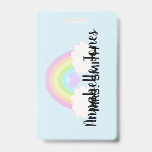 Badge Pastel Aquarelle Ciel bleu ciel