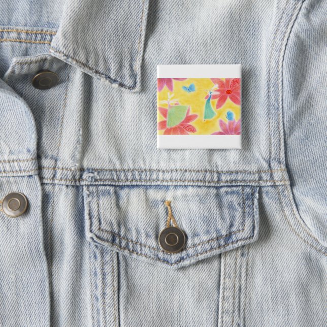 Badge Pastel Couleur Rabbits Amour & Joie (En situation)