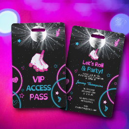 Badge Patin à roulettes Neon Glow Fête d'anniversaire Le