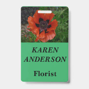 Badge Pavot d'Orient