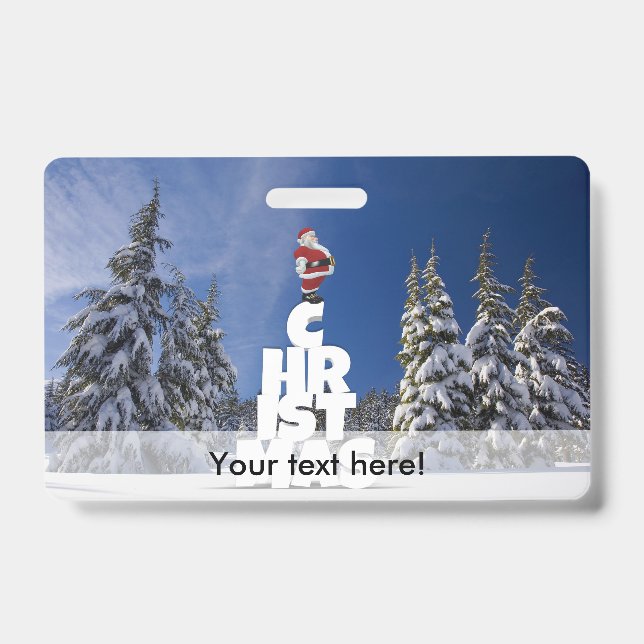 Badge Paysage hivernal de Noël (Avant)