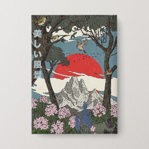 Badge Paysage japonais magnifique
