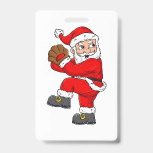 Badge Père Noël de Noël Baseball Catcher Garçons Filles