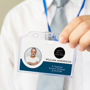 Badge Personalized Employee Photo ID Company Security Ba