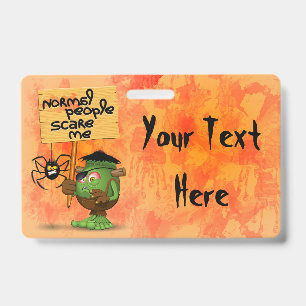 Badge Personnage de Frankenstein 'Les gens normaux me fo