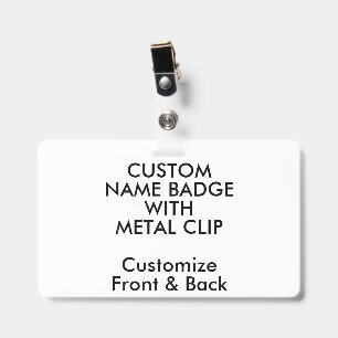 Badge personnalisé 3" x 5" avec nom personnalisé e